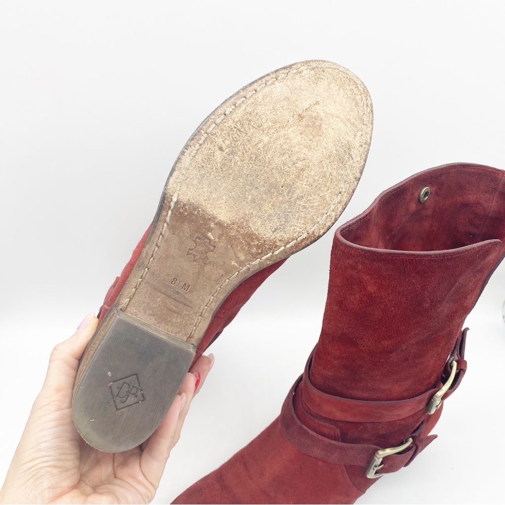 Donald J Pliner~Leather Dark Red Marl Western MIDI or Cuffed Boot 8.5 - Picture 7 of 8